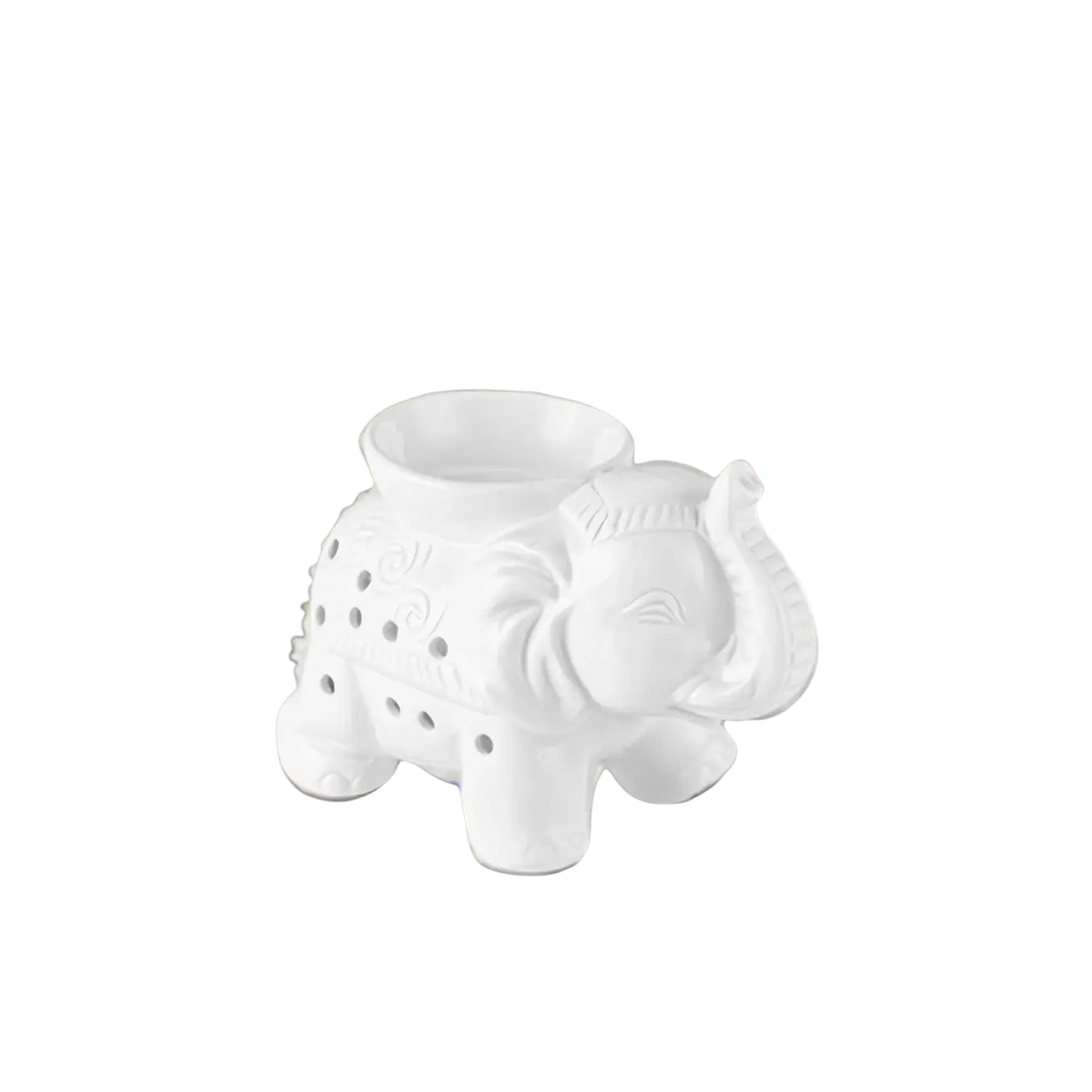 Zen'Arome Tandor Duftlampe aus weißer Keramik zum Erwärmen von Duftwachsen, aromatische Raumduftlampe, elegante Dekoration