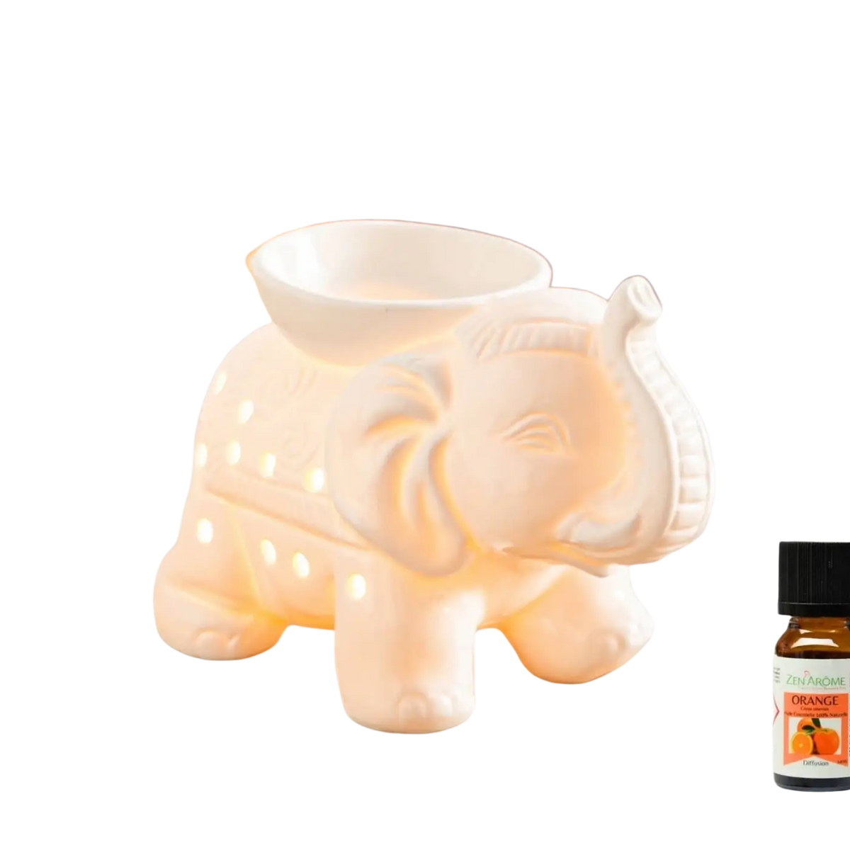 Zen'Arome Tandor Duftlampe aus weißer Keramik für Duftwachse und Aromalampe, stilvoll und funktional.