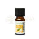 Kleine bernsteinfarbene glasflasche mit schwarzem schraubverschluss und zen arome tee baum ätherisches öl 10 ml dampf destillation manashop bild vergrößern