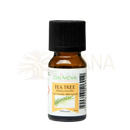 Kleine bernsteinfarbene glasflasche mit schwarzem verschluss und weißem label zen arôme teebaumöl 100 % natürlich 10 ml dampf destillation manashop bild vergrößern