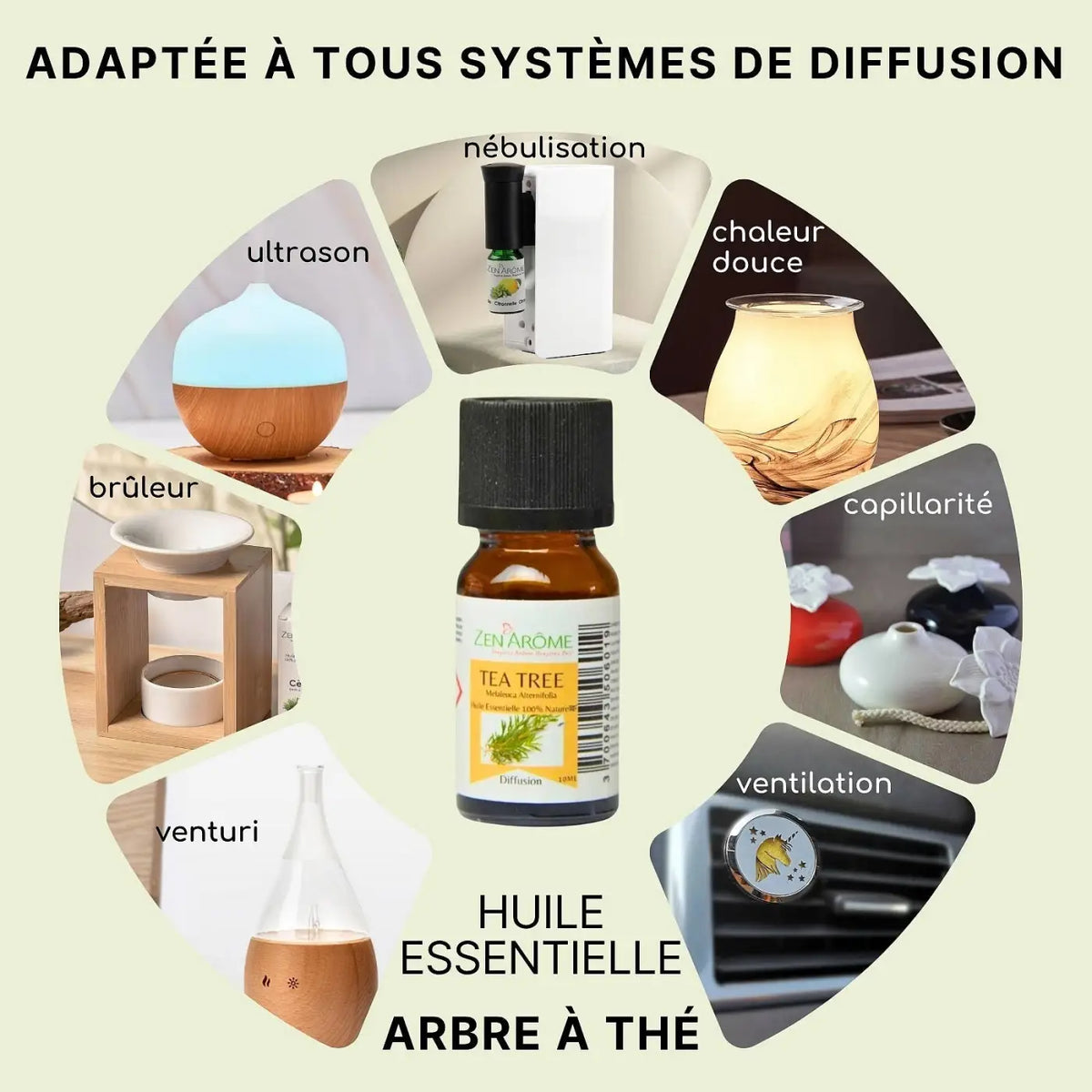 Zen'Arôme Teebaum-Ätherisches Öl in 10 ml Flasche, natürliches ätherisches Öl für Haut und Wohlbefinden
