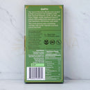 Grüne kartonverpackung eines zeremonieller kakao cacao mit chipotle 100g von cacao lab corp aus arriba nacional