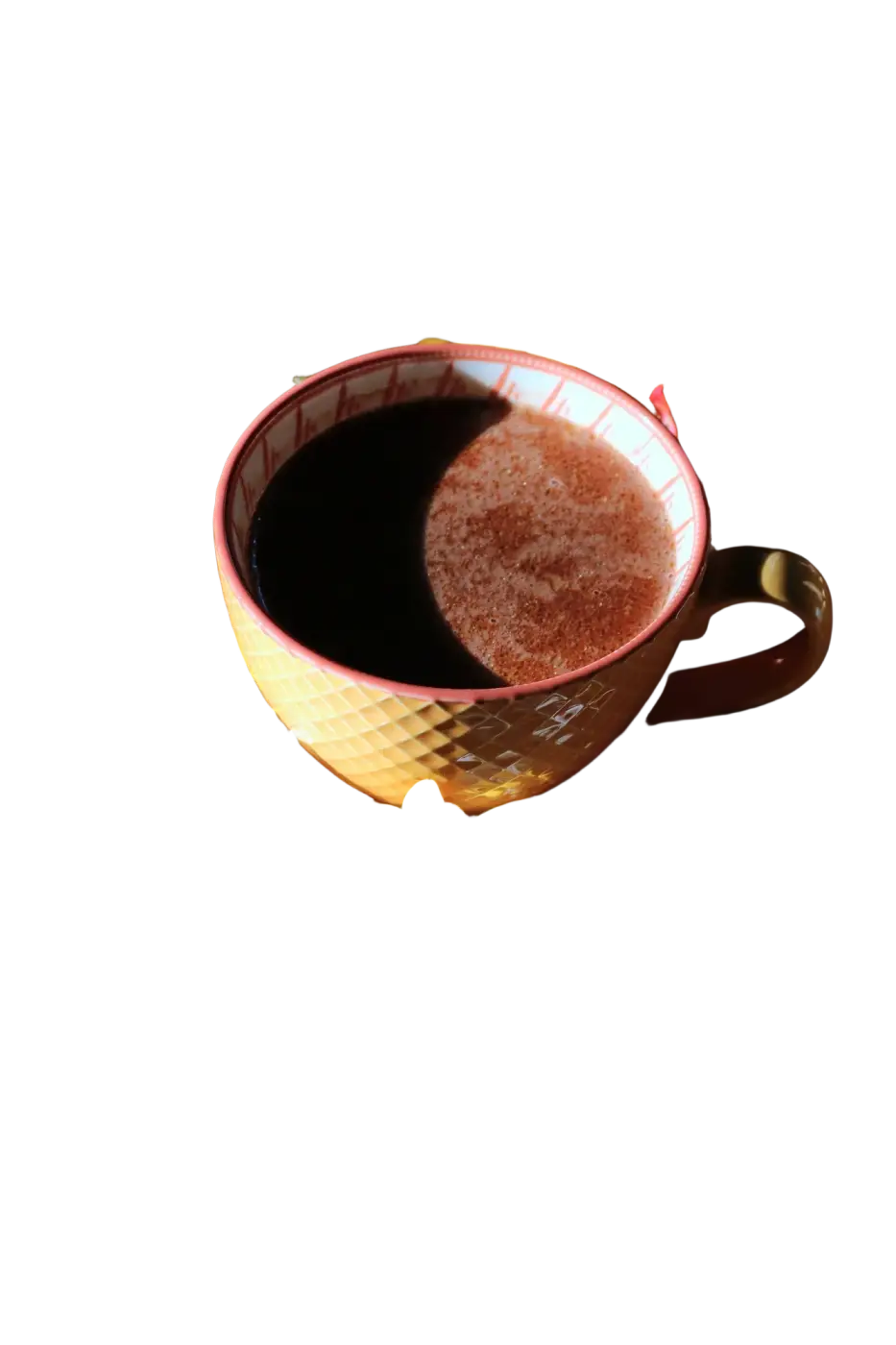 Zeremonieller Kakao Moon Choc von Ayamani Naturals, heiße Schokolade mit Fairtrade-Kakao für PMS-Linderung in einer Tasse