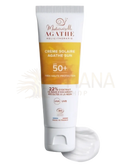 Weiße tube mademoiselle agathe zertifizierter bio-sonnenschutz ungetönter spf 50+ für empfindliche haut