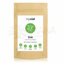 Myvial zink tabletten 25mg hochdosiert in brauner papiertüte für haut, haar und nagel unterstützung und wound healing