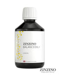 Zinzino BalanceOil Zitrone, Nahrungsergänzung mit Zitronengeschmack, Flasche mit Öl in transparentem Behälter