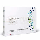 Weiße rechteckige dose zinzino xtend multivitamin kauftablette mit tutti-frutti geschmack und 60 tabletten