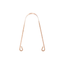 Rose gold kupfer zungenschaber mit gebogenem u-förmigem design und kleinen haken für ganzheitliche mundgesundheit mana shop myga kupferzungenschaber